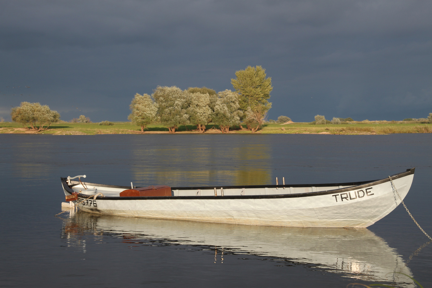 Boot fahren und rudern